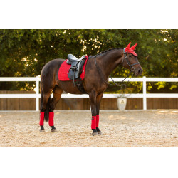 Tapis LeMieux Suede Dressage Square Chilli Rouge