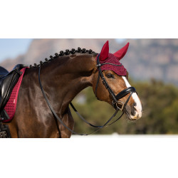 Bonnet anti-mouche LeMieux Acoustic Diamante Bordeaux