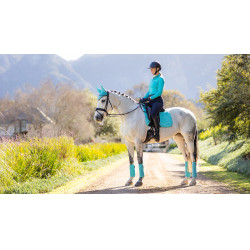 Tapis LeMieux Suede Dressage Square Azure Bleu