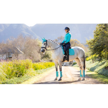 Tapis LeMieux Suede Dressage Square Azure Bleu