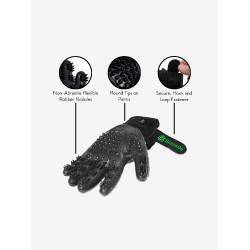 Gant de pansage LeMieux Hands On Noir