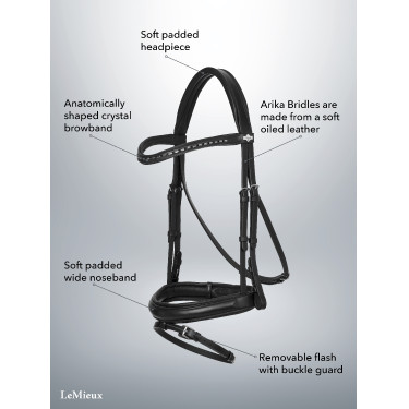 Bridon de dressage LeMieux Arika Bridon de dressage LeMieux Arika
