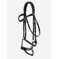 Bridon LeMieux Arika muserolle allemande Marron / argent Bridon LeMieux Arika muserolle allemande Marron / argent