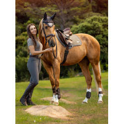 Tapis de selle LeMieux Earth Close Contact Moss Marron