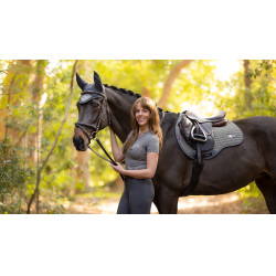 Tapis de selle LeMieux Earth GP Square Moss Marron