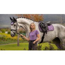 Tapis de selle LeMieux Earth GP Square Chardon Violet Tapis de selle LeMieux Earth GP Square Chardon Violet