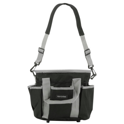 Sac de pansage Equithème multipoches Noir / gris