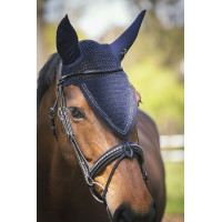 Bonnet pour chevaux long Pénélope strass Marine