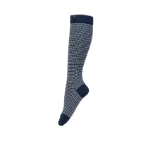 Chaussettes Harcour Spiral Tweed marine / blanc