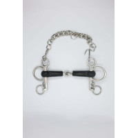 Mors Pelham caoutchouc Harcour Inox
