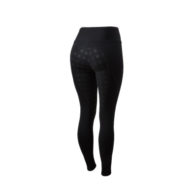 Pantalon-collant d'équitation fond peau silicone Horze Juliet Noir