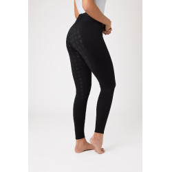 Pantalon-collant d'équitation fond peau silicone Horze Juliet Noir Pantalon-collant d'équitation fond peau silicone Horze Juliet Noir