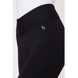Pantalon-collant d'équitation fond peau silicone Horze Juliet Noir Pantalon-collant d'équitation fond peau silicone Horze Juliet Noir