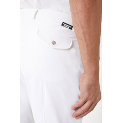 Pantalon fond intégral silicone Horze Grand Prix homme Blanc