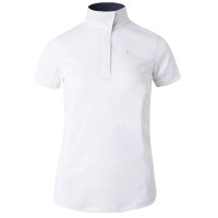 Polo manches courtes Blaire Horze Crescendo femme Blanc / bleu marine Polo manches courtes Blaire Horze Crescendo femme Blanc / bleu marine