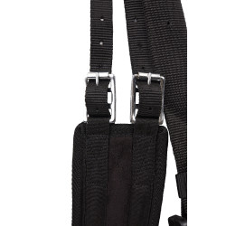 Tapis de monte à cru PU Suede Horze Noir / gris