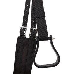 Tapis de monte à cru PU Suede Horze Noir / gris