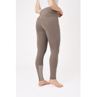 Pantalon d'équitation fond intégral grip toutes saisons Horze Mira Marron morille