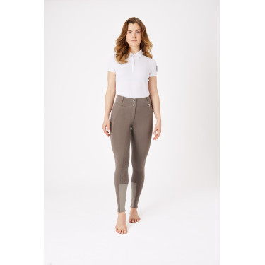 Pantalon d'équitation fond intégral grip toutes saisons Horze Mira Marron morille