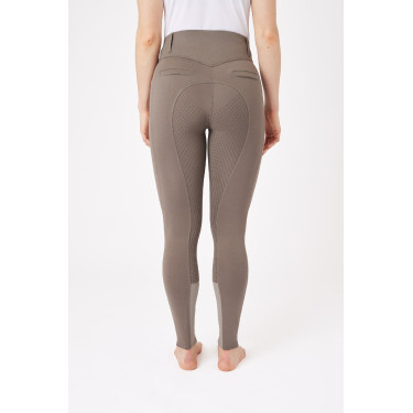 Pantalon d'équitation fond intégral grip toutes saisons Horze Mira Marron morille