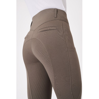 Pantalon d'équitation fond intégral grip toutes saisons Horze Mira Marron morille