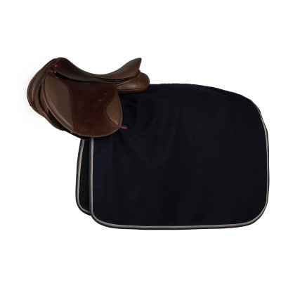 Couvre-reins laine Augusta B Vertigo Bleu marine foncé