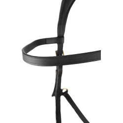 Bridon combiné Orlando Horze bitless en cuir Noir