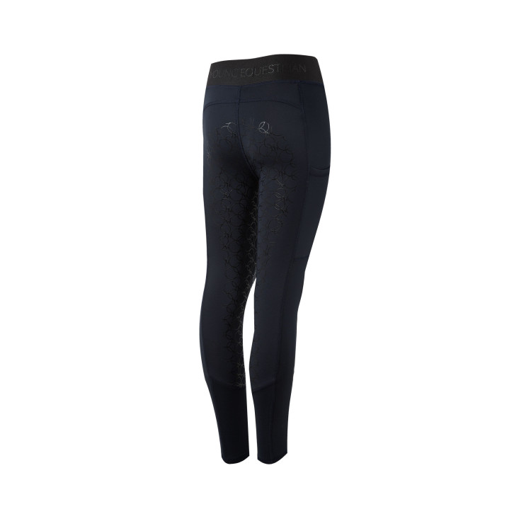 Legging d'équitation silicone Horze Leighton Ado fond intégral avec doublure chaude