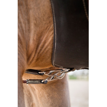 Rênes cuir/nylon type allemandes Horze Sparta Marron