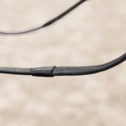 Rênes caoutchouc Fine Prise Horze Noir Rênes caoutchouc Fine Prise Horze Noir