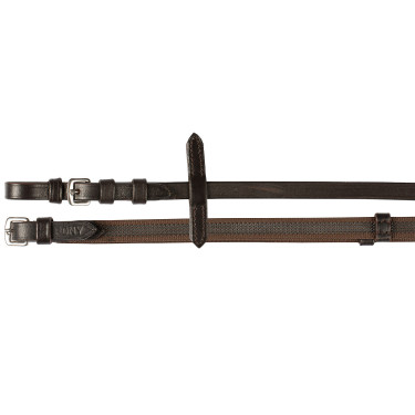 Rênes bredies Horze Slender Marron