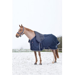 Couverture d'extérieur Georgina B Vertigo avec couvre-cou amovible 250 g Bleu marine