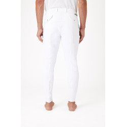Pantalon à basanes silicone Horze Grand Prix homme Blanc