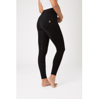 Pantalon d'équitation taille haute Tara silicone fond intégral femme Horze Noir