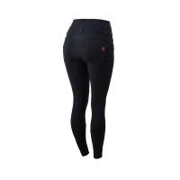 Pantalon d'équitation taille haute Tara silicone fond intégral femme Horze Bleu marine foncé