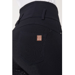 Pantalon d'équitation taille haute Tara silicone fond intégral femme Horze Bleu marine foncé Pantalon d'équitation taille haute Tara silicone fond intégral femme Horze Bleu marine foncé