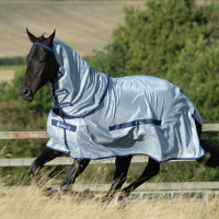 Couverture anti-mouches Bucas Buzz-Off  avec couvre-cou Bleu
