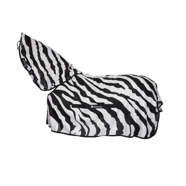 Couverture anti-mouches Bucas Buzz-Off Zebra avec couvre-cou Couverture anti-mouches Bucas Buzz-Off Zebra avec couvre-cou