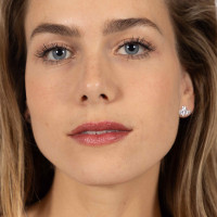 Boucle d'oreille logo HV Polo Lotta Argent