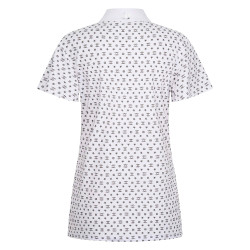 Polo en tech Imperial Riding Roxy AOP Blanc