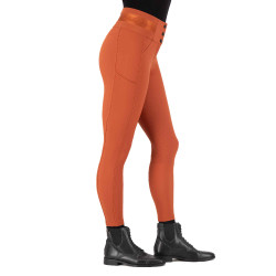 Pantalon d'équitation Euro-Star Athletic Luxe FullGrip Cinabre foncé Orange