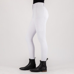 Pantalon d'équitation Euro-Star Empressive FullGrip Blanc