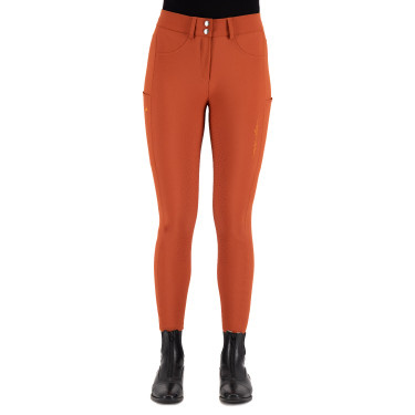 Pantalon d'équitation Euro-Star Empressive FullGrip Cinabre foncé Orange