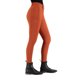 Pantalon d'équitation Euro-Star Empressive FullGrip Cinabre foncé Orange