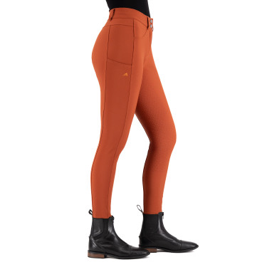 Pantalon d'équitation Euro-Star Empressive FullGrip Cinabre foncé Orange