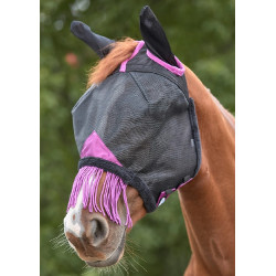 Masque anti-mouches Weatherbeeta ComFiTec Deluxe Durable Mesh oreilles et franges