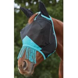 Masque anti-mouches Weatherbeeta ComFiTec Deluxe Mesh oreilles et franges