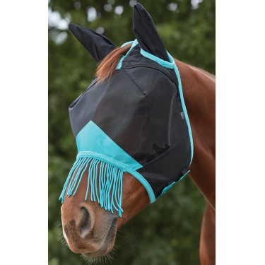 Masque anti-mouches Weatherbeeta ComFiTec Deluxe Mesh oreilles et franges Masque anti-mouches Weatherbeeta ComFiTec Deluxe Mesh oreilles et franges