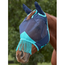 Masque anti-mouches Weatherbeeta ComFiTec Deluxe Mesh oreilles et franges