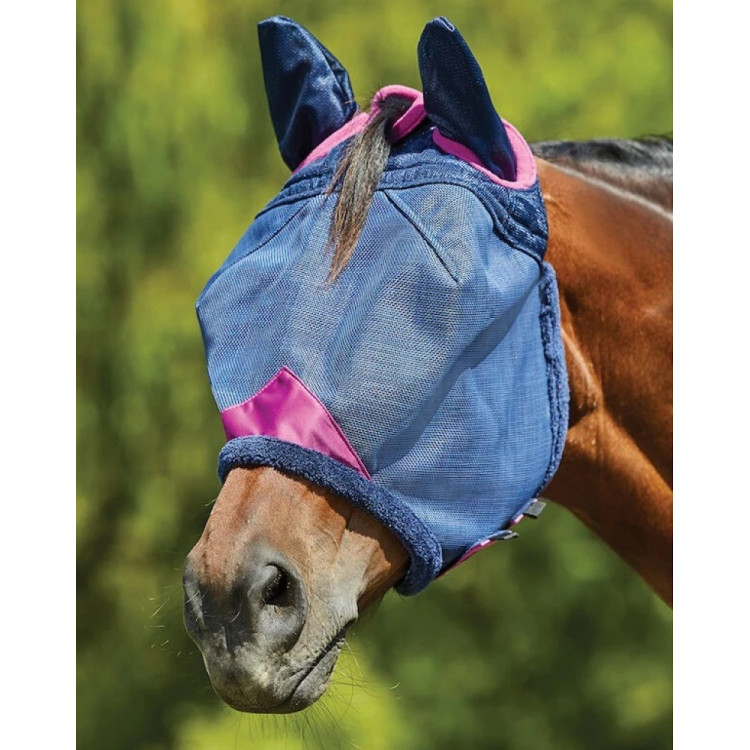 Masque anti-mouches Weatherbeeta ComFiTec Deluxe Durable Mesh avec oreilles